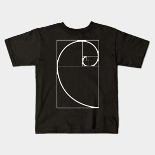 Fibonacci curve golden cut art Kids T-Shirt